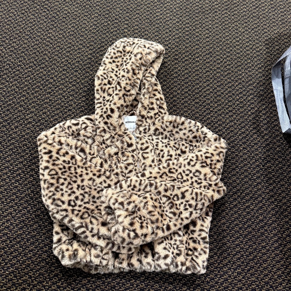 Leopard Bershka Furry Jacket